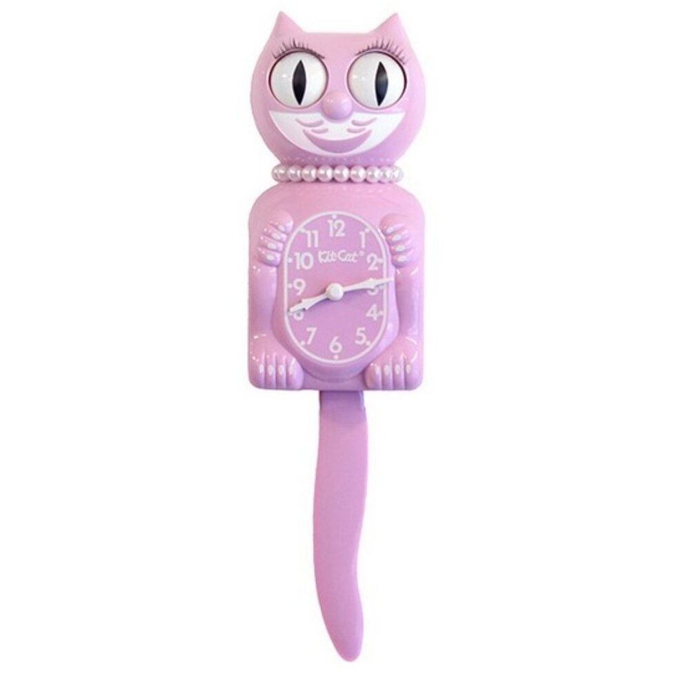 Rare Retired Lady Wisteria Kit Cat Klock Clock